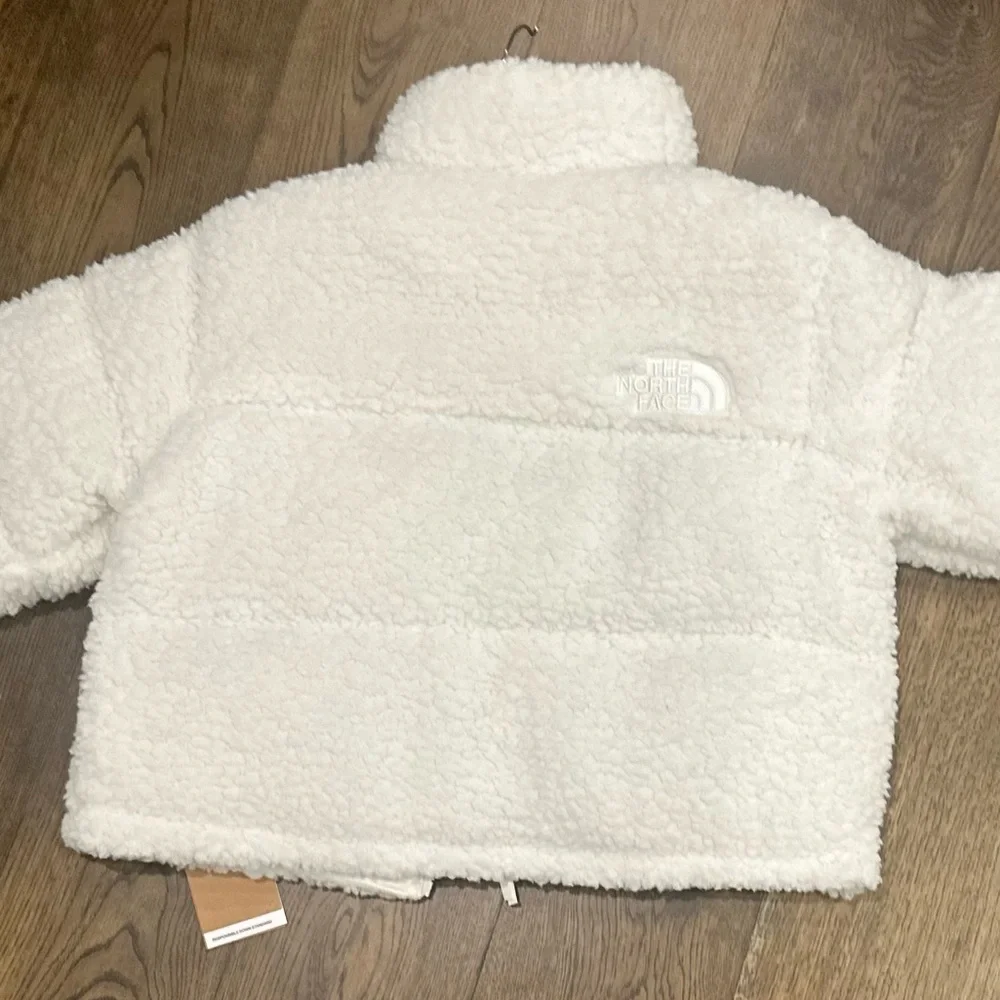 North Face Women’s Nupste Sherpa Puffer Jacket Responsible Down Cropped - Picture 4 of 10